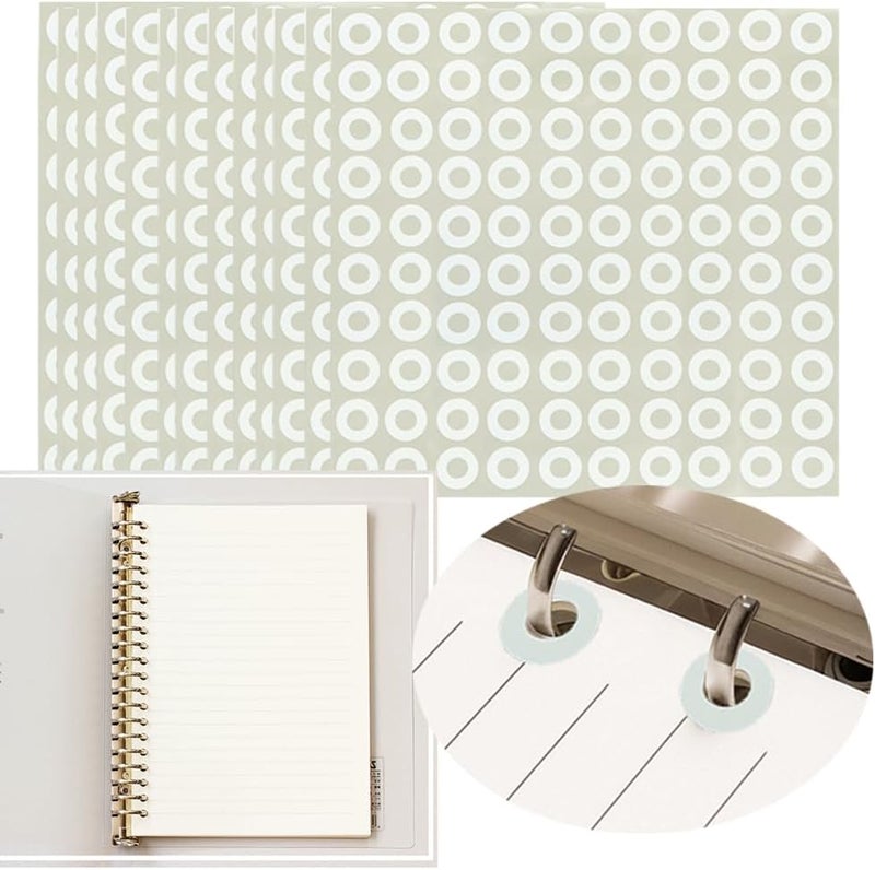 KR. LIF Paper Hole Punch Reinforcement Stickers 2500 Pack - 0.25" Binder Hole Reinforcement Circles Paper Binder Spine Labels for Hole-Punched Pages, - Image 5